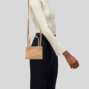 Telfar Small Shopper crossbody bag in Cream